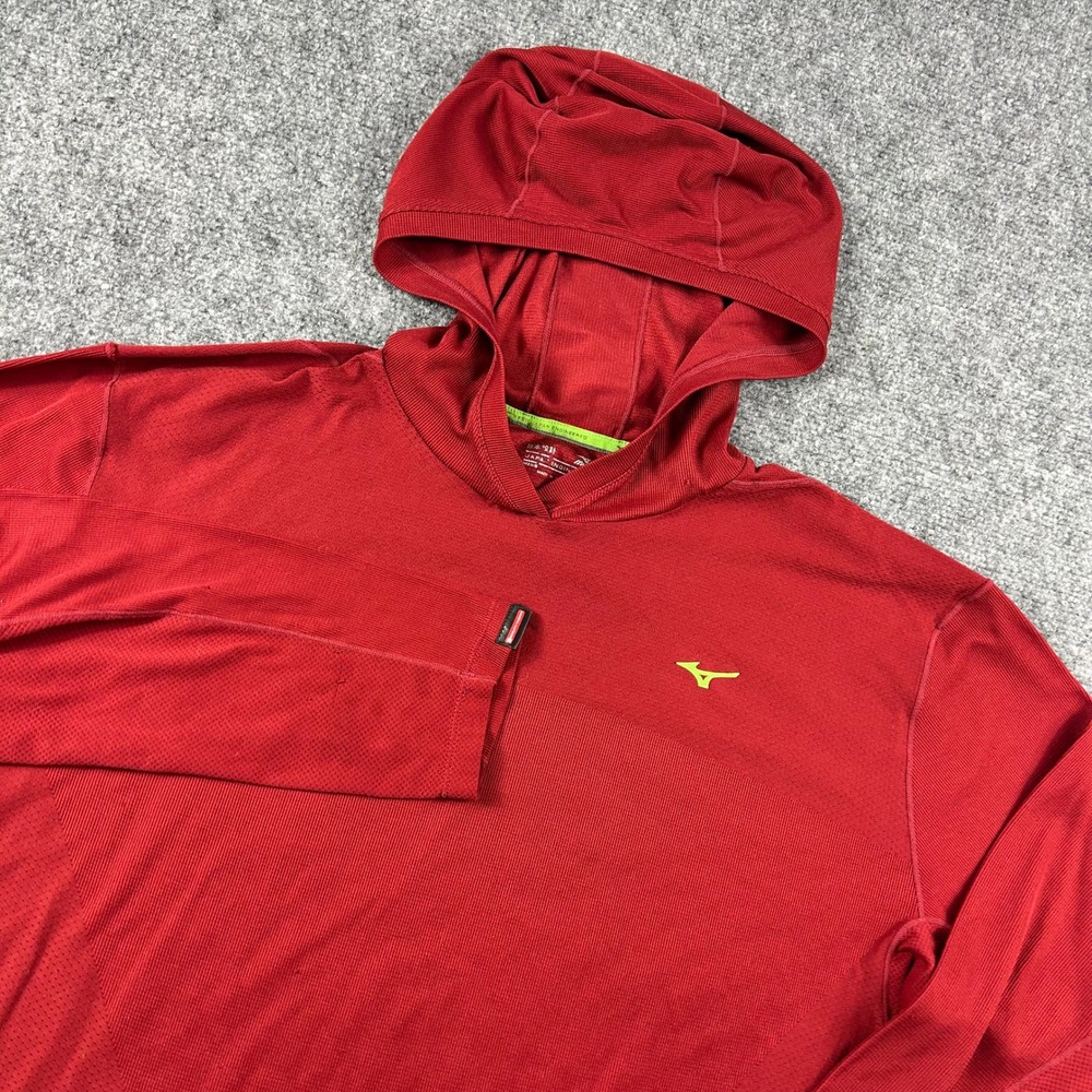 Mizuno Golf Hoodie Mens XL Red Breath Thermo Japan Engineered Lightweight